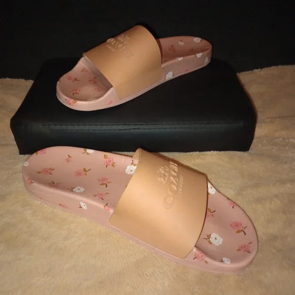 Women's Coach Floral Slides size 8 - Picture 4 of 8